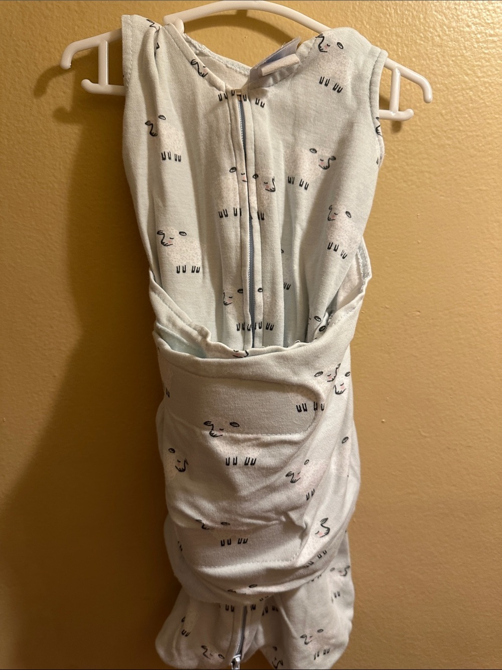 Halo Mint Green SleepSack Swaddle with Black Minimal Face Print